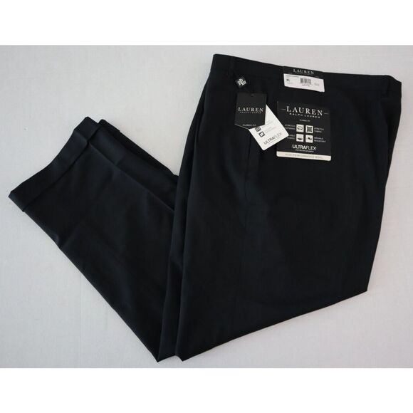 Lauren Ralph Lauren Men's Sz 48x30 Black UltraFlex Wool Blend Dress Pants - Picture 2 of 7